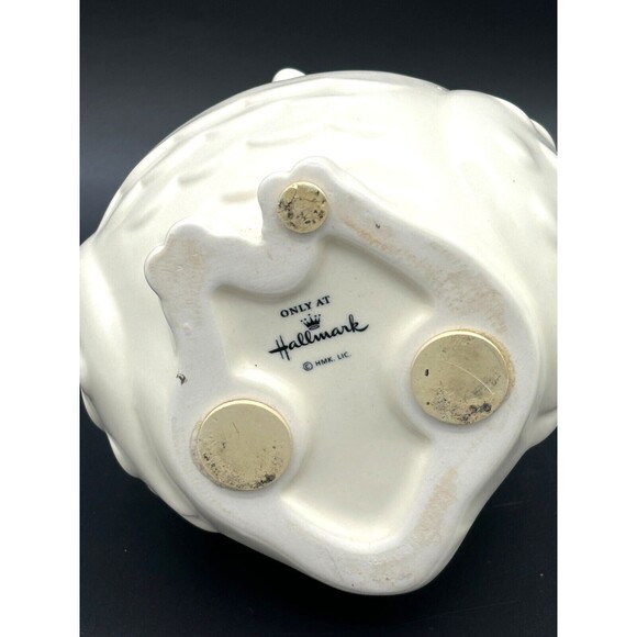 Hallmark Ceramic Snow Owl Ivory White Home Decor Statue Figurine 5"h Eyes Opened - Picture 5 of 15